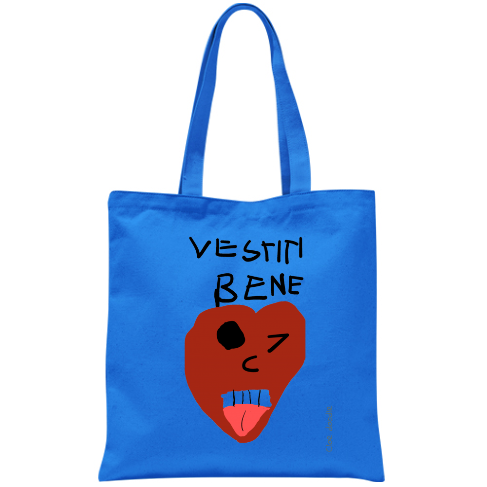 Borsa "Vestiti bene" 38x42cm | Shopping Bag Design Italiano Cloe