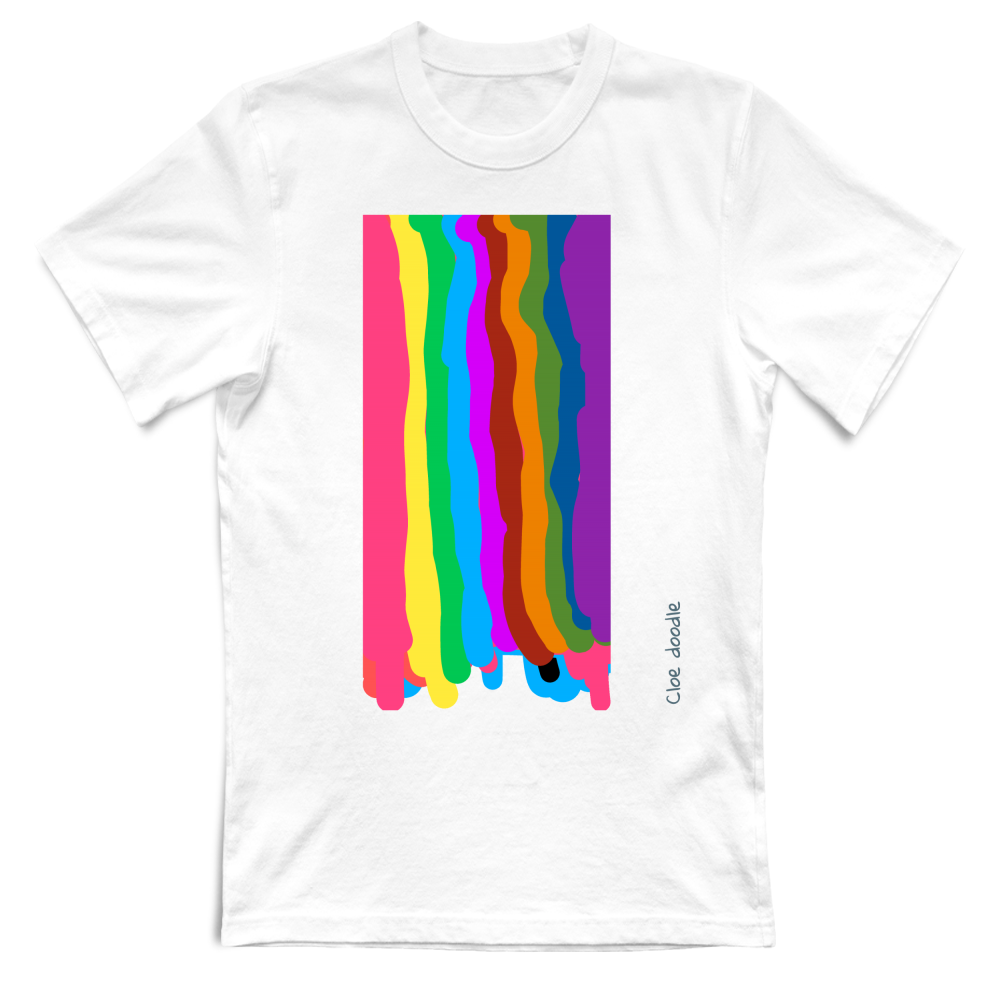T-Shirt Bambino Arcobaleno Rainbow | Maglietta Cotone 100% Design Cloe