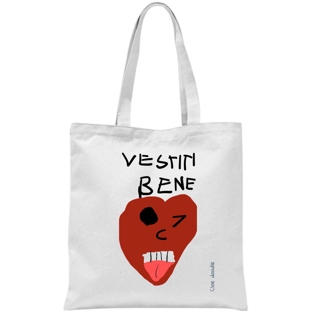 Borsa "Vestiti bene" 38x42cm | Shopping Bag Design Italiano Cloe