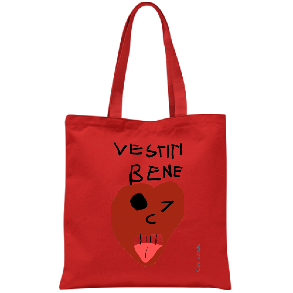 Borsa "Vestiti bene" 38x42cm | Shopping Bag Design Italiano Cloe
